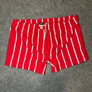 JOOP! Men’s Red & White Striped Swim Shorts – Size XXL (8/10 Condition)